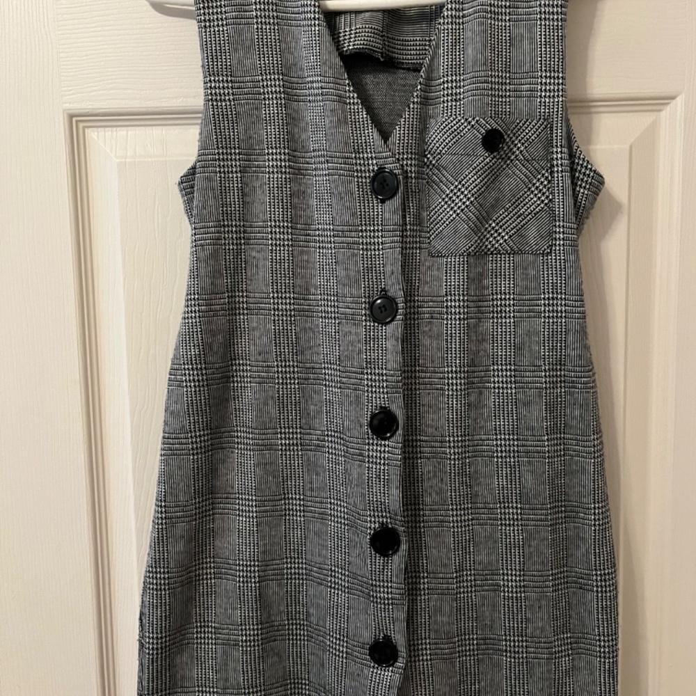 Vintage checkered tunic vest - Picture 6 of 9